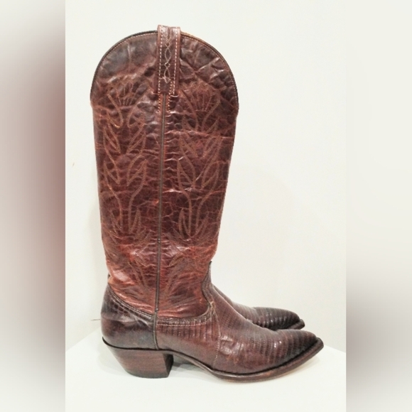 HANDMADE LEATHER REPTILE WESTERN BOOTS - Picture 6 of 14